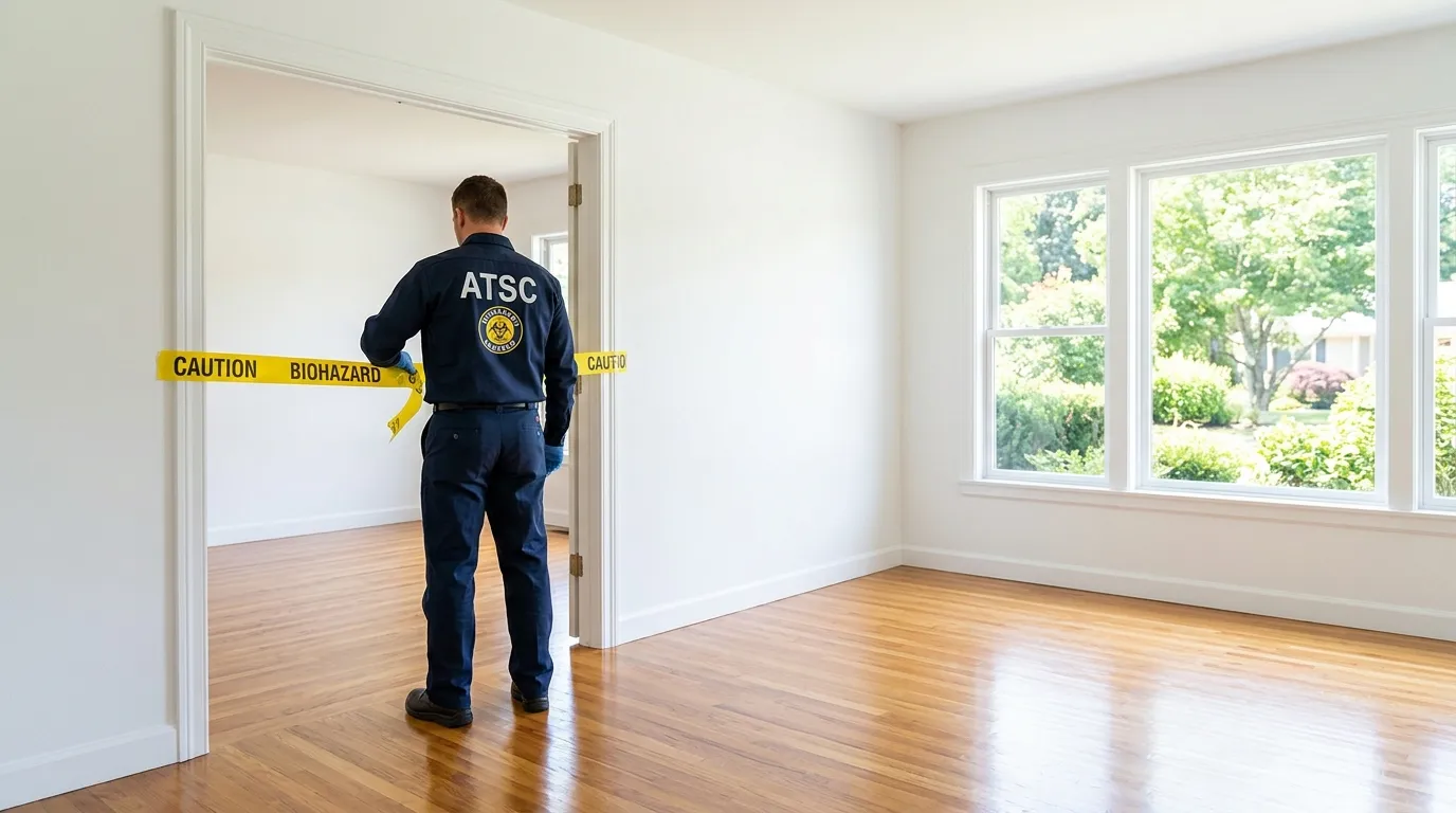Certified biohazard cleanup crew performing Decomposition Cleanup in Brook Highland